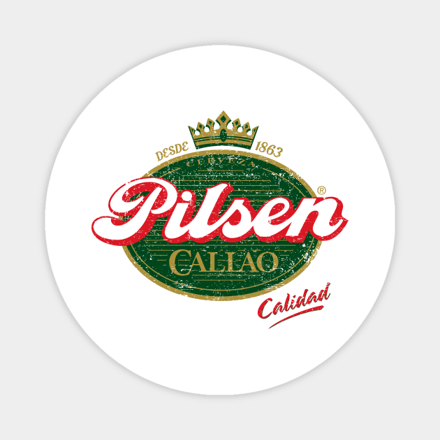 Pilsen Callo - vintage grunge design Magnet by verde